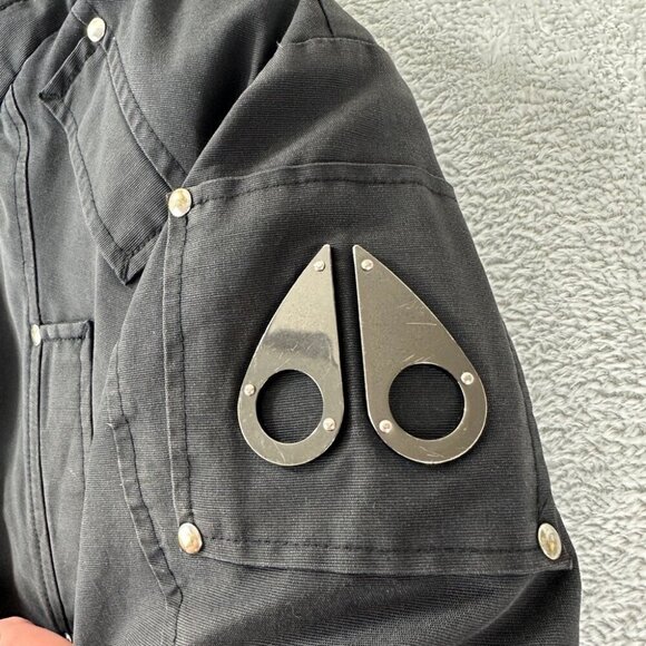 Moose Knuckles Black Bomber Jacket Men’s Size S - Picture 3 of 15